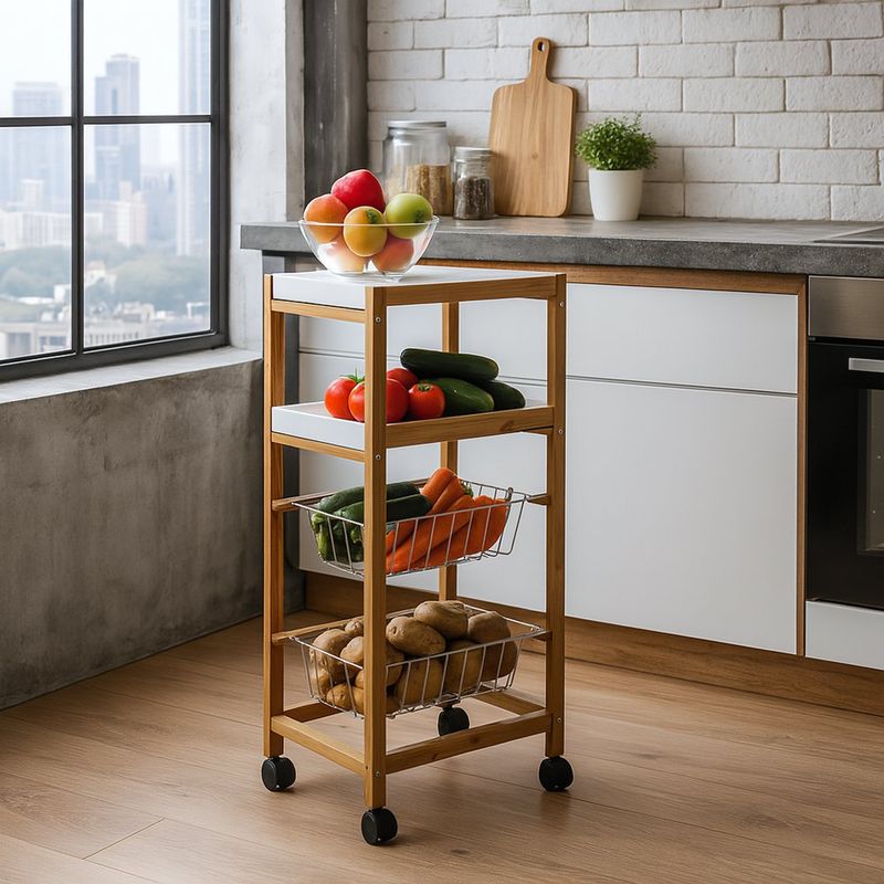 Carrito-Organizador-de-Madera-con-Ruedas-3-Niveles