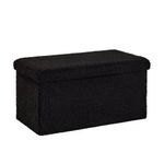 Banca Plegable con Almacenamiento Negro