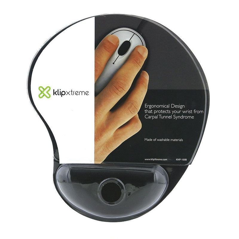 Mousepad De Foami Gel Con Apoyador Negro - Klipxtreme