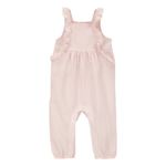 Jumpsuit para Bebé de Tirantes con Volantes y Rayas Rosa