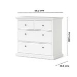 Gavetero Monet Blanco de Madera con 4 Gavetas