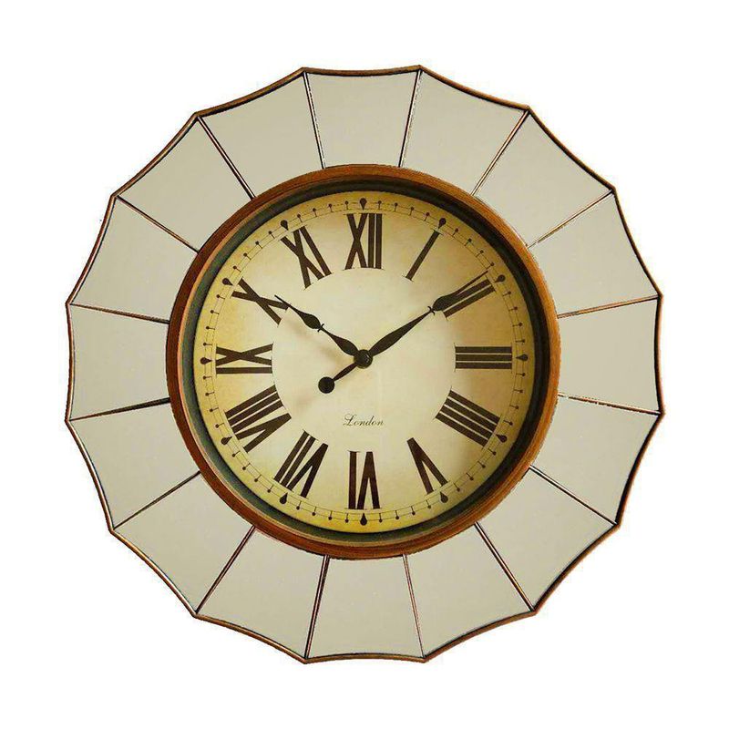 Reloj De Pared Cobre Y Beige -  Viva