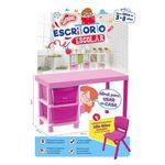 Escritorio Infantil Rosado De 2 Gavetas