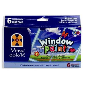 Pintura para Vidrio Vitra Color 6 Colores 22 Ml