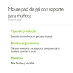 Mousepad de Foami con Soporte Ergonómico en Gel