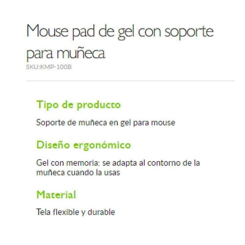 Mousepad de Foami con Soporte Ergonómico en Gel