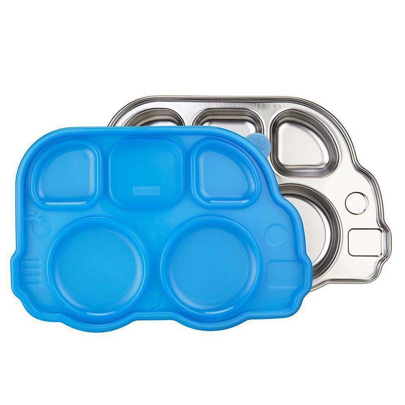 Plato Con Divisiones Dindin Acero Inoxidable - Innobaby Varios Colores