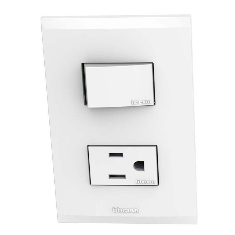 Interruptor + Toma Blanco - Bticino