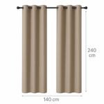 Cortina Blackout de 140 X 240 Cm - Varios Colores