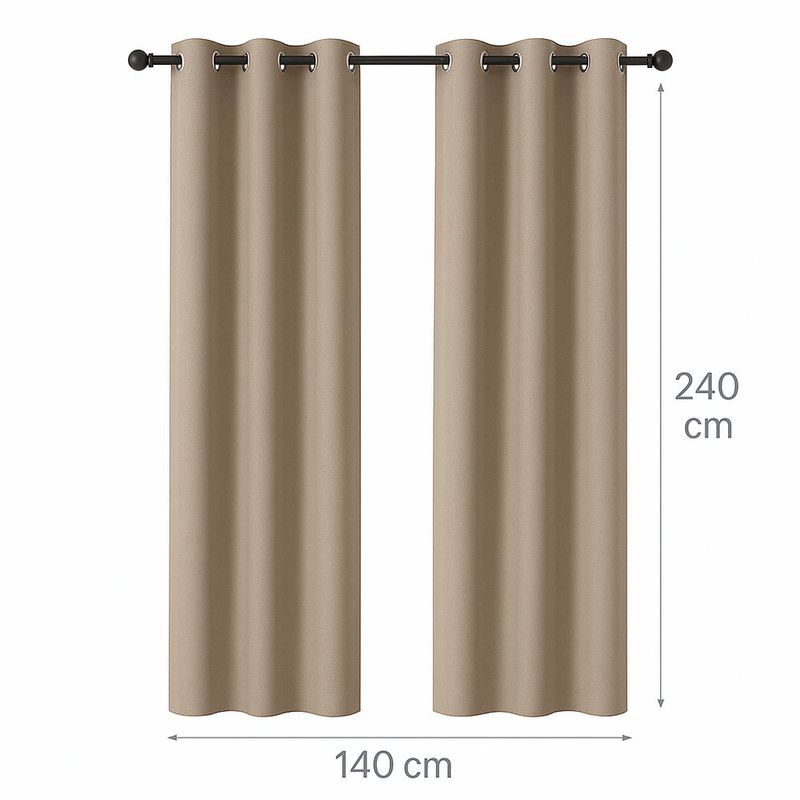 Cortina Blackout de 140 X 240 Cm - Varios Colores