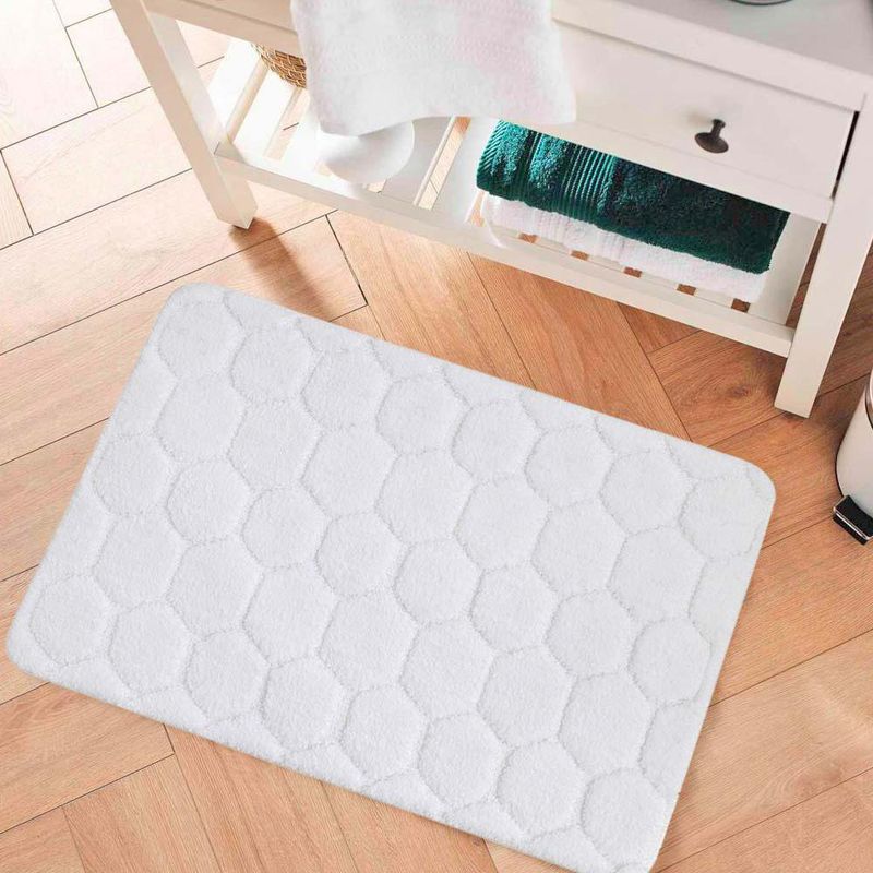 Alfombra de Baño Blanca 50 x 80 Cm