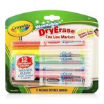 Marcador Dry Erase Fino 12 Colores - Crayola