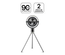 Ventilador Gris con Cabezal Giratorio 3D