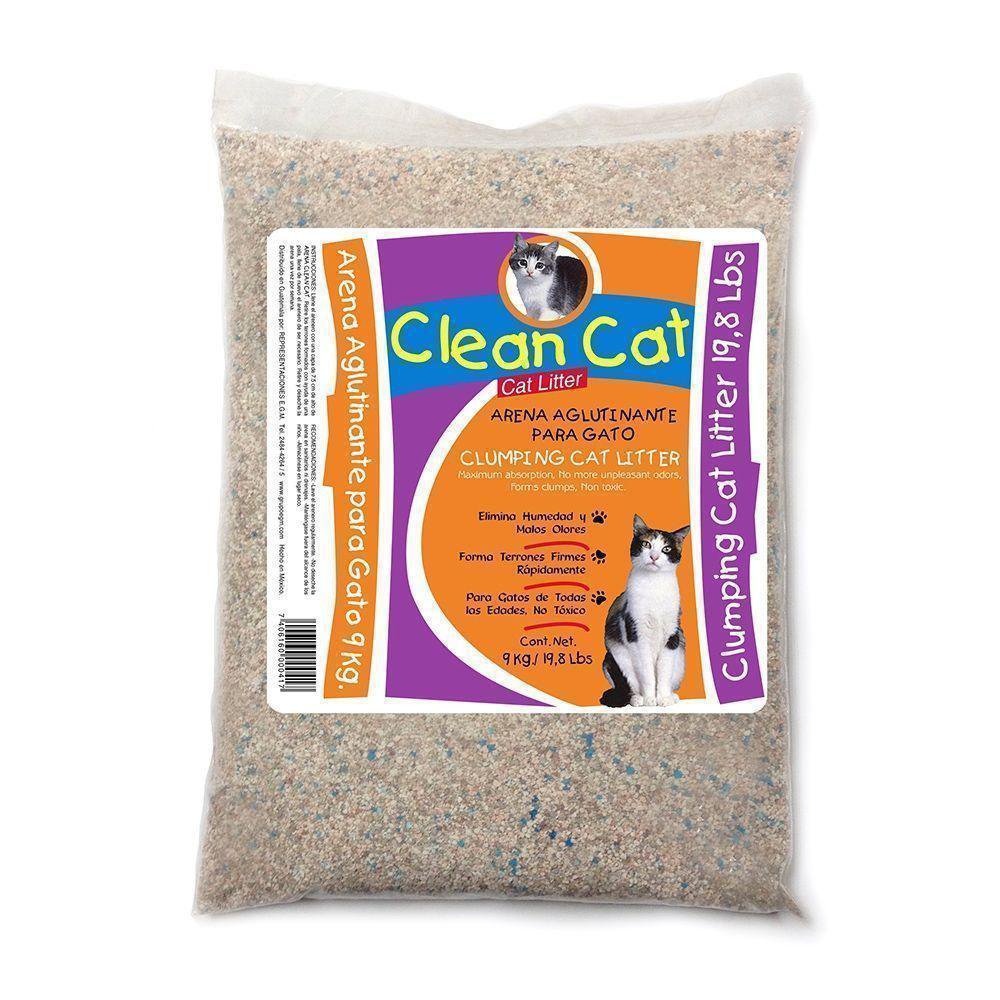 Arena Para Gato Original 20 Lbs - Clean Cat - Cemaco