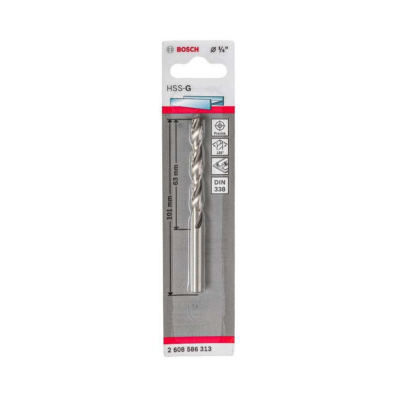 Broca Metal 1/4 Plg Hss Mandril 3/8 Plg - Bosch