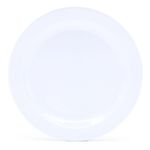 Plato Plano Blanco 9.8 Plg Melamina
