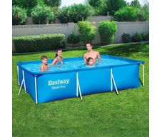 Piscina Rectangular Steel Pro con Bomba y Filtro de Cartucho