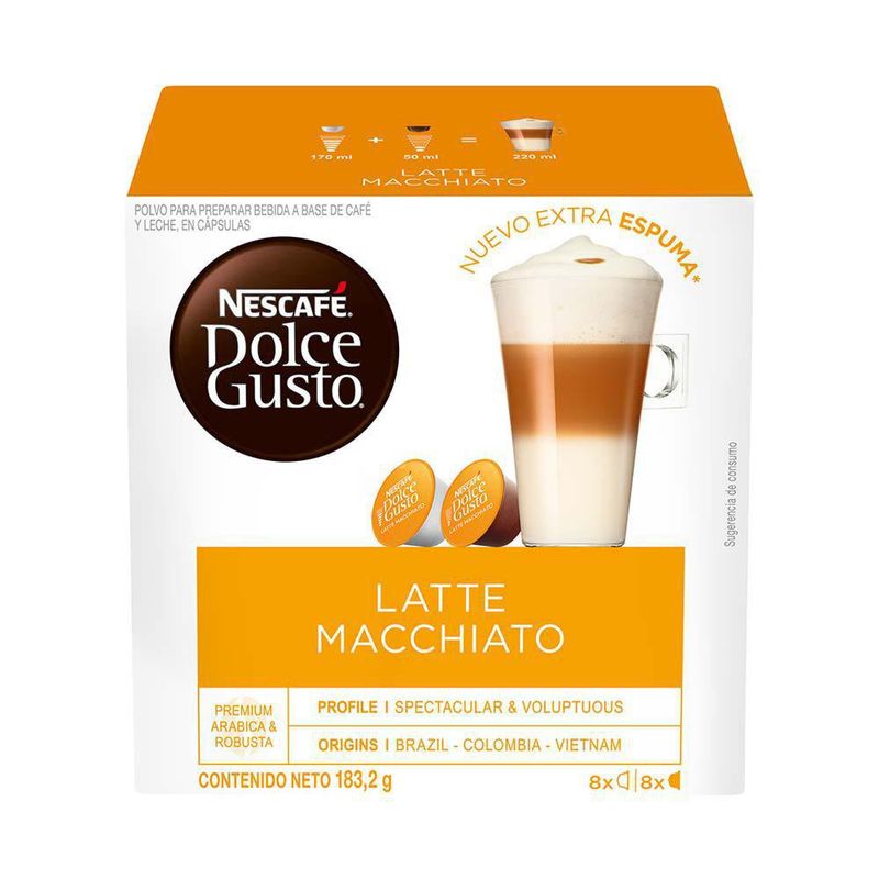  Dolce Gusto Café con leche de 16 cápsulas