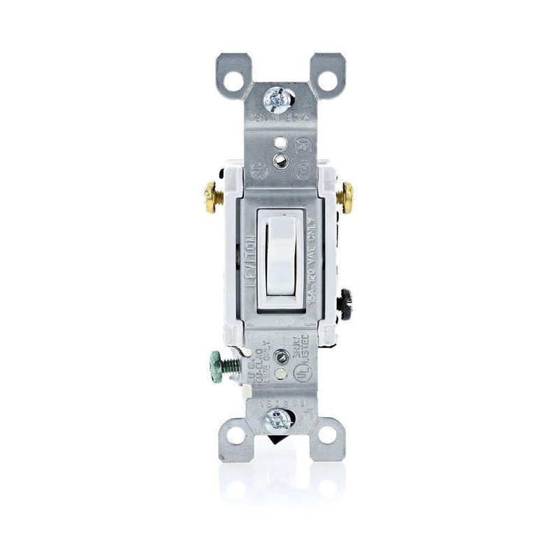 Interruptor 3 Vías Sencillo Blanco - Leviton