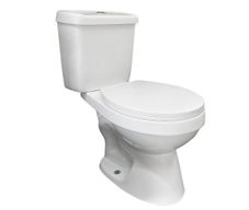 Sanitario de Dos Piezas Classic Cerámica Asiento Redondo con Botón de Descarga Push
