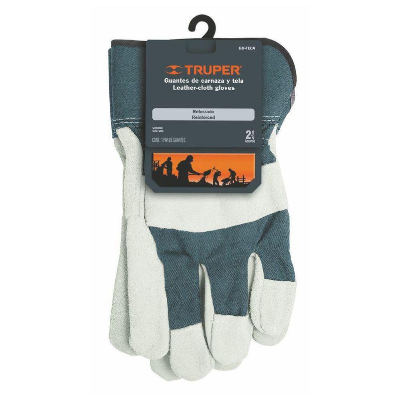 Guantes De Carnaza y Lona Unitalla - Truper