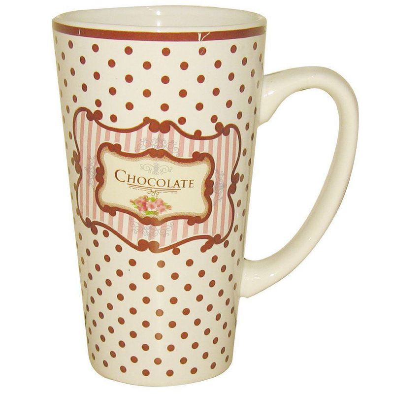 Set De 2 Mugs Altos Cholate Con Puntos - Toscana