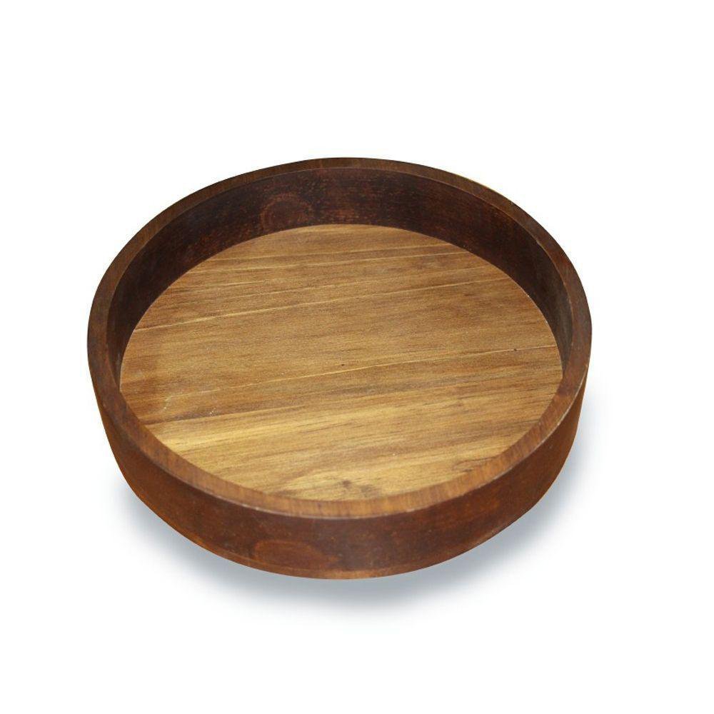 Defined Deco - Paquete de 2 bandejas de bambú con asas, bandeja grande de  madera de bambú, bandeja de alimentos, bandeja de té, bandeja de bar