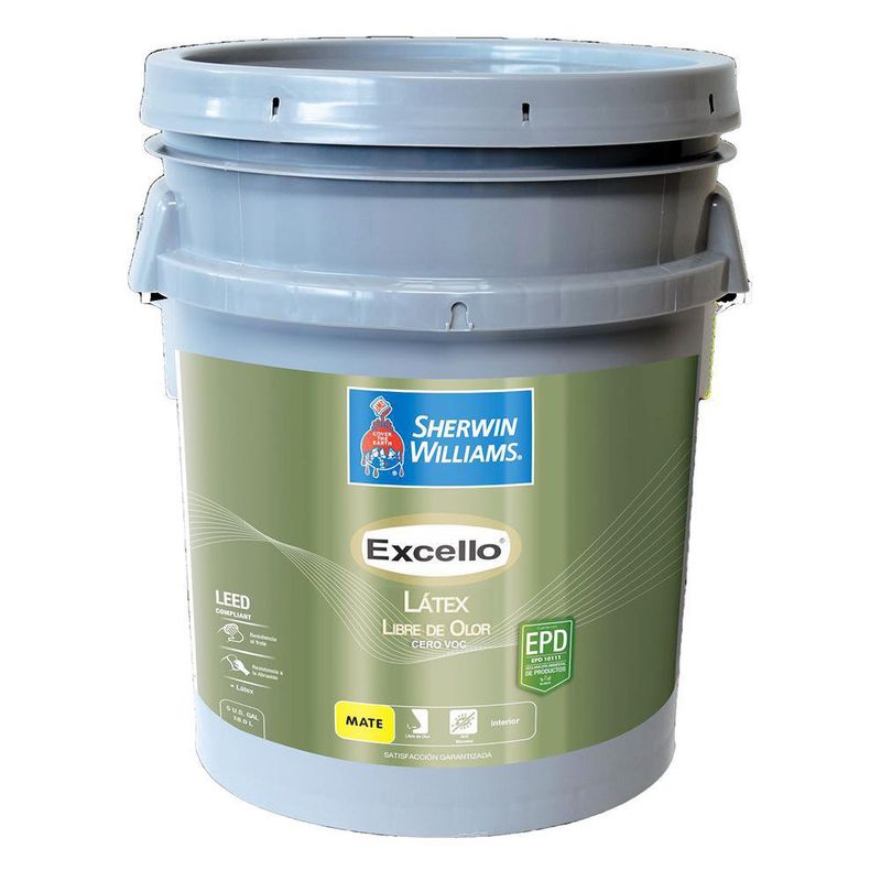 Excello Látex Libre De Olor Mate Ultra Blanco 5 Gal - Sherwin Williams