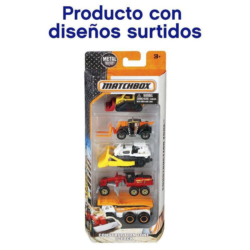 Carros 5 Pack Matchbox - Mattel