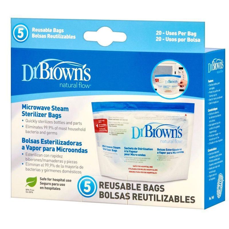 Bolsas Esterilizadoras a Vapor para Microondas - Dr. Browns