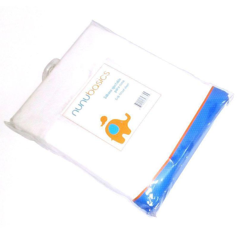 Sábana Ajustable Blanco Para Cuna - Nunubasics