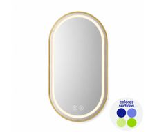 Espejo LED Ovalado con Luz Regulable 70 x 50 Cm Colores Surtidos