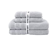 Set de 4 Toallas Qdry para Baño Color Gris