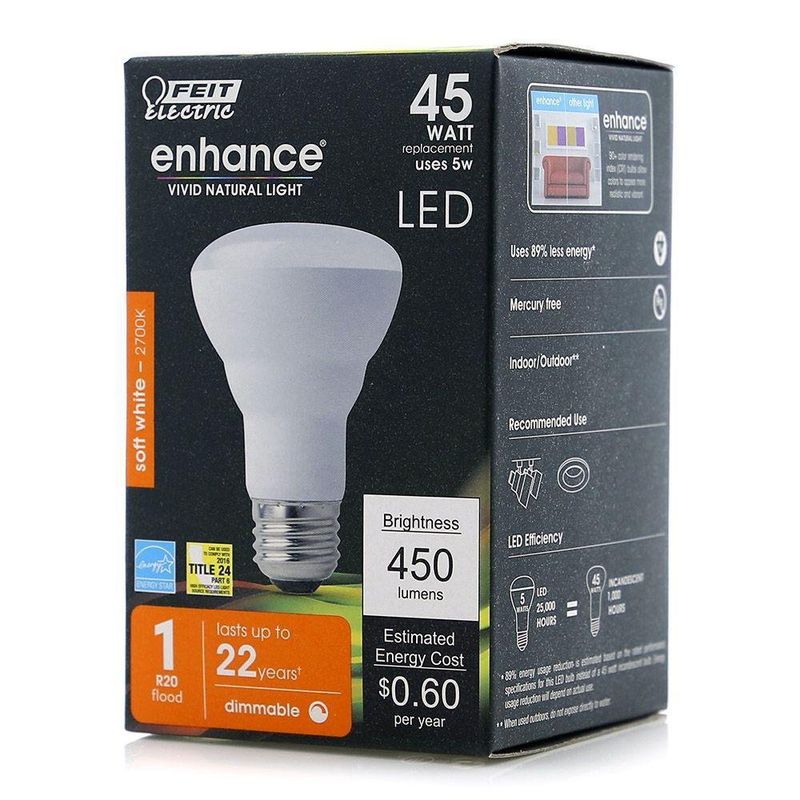 Reflector Led Para Interior Y Exterior Luz Cálida De 5 W - Feit Electric
