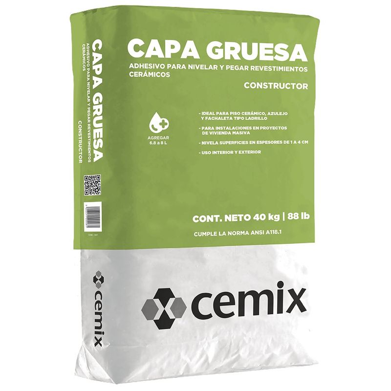 Adhesivo Capa Gruesa 40 Kg - Cemix