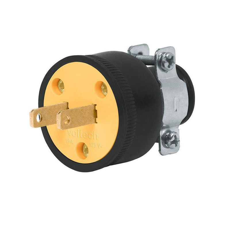 Espiga Tipo A De 125 V Y 15 A Negra - Volteck