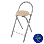 Silla Plegable Para Bar Y Desayunador Beige - Z