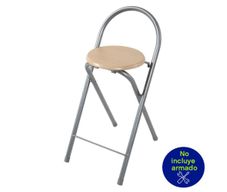 Silla Plegable Para Bar Y Desayunador Beige - Z