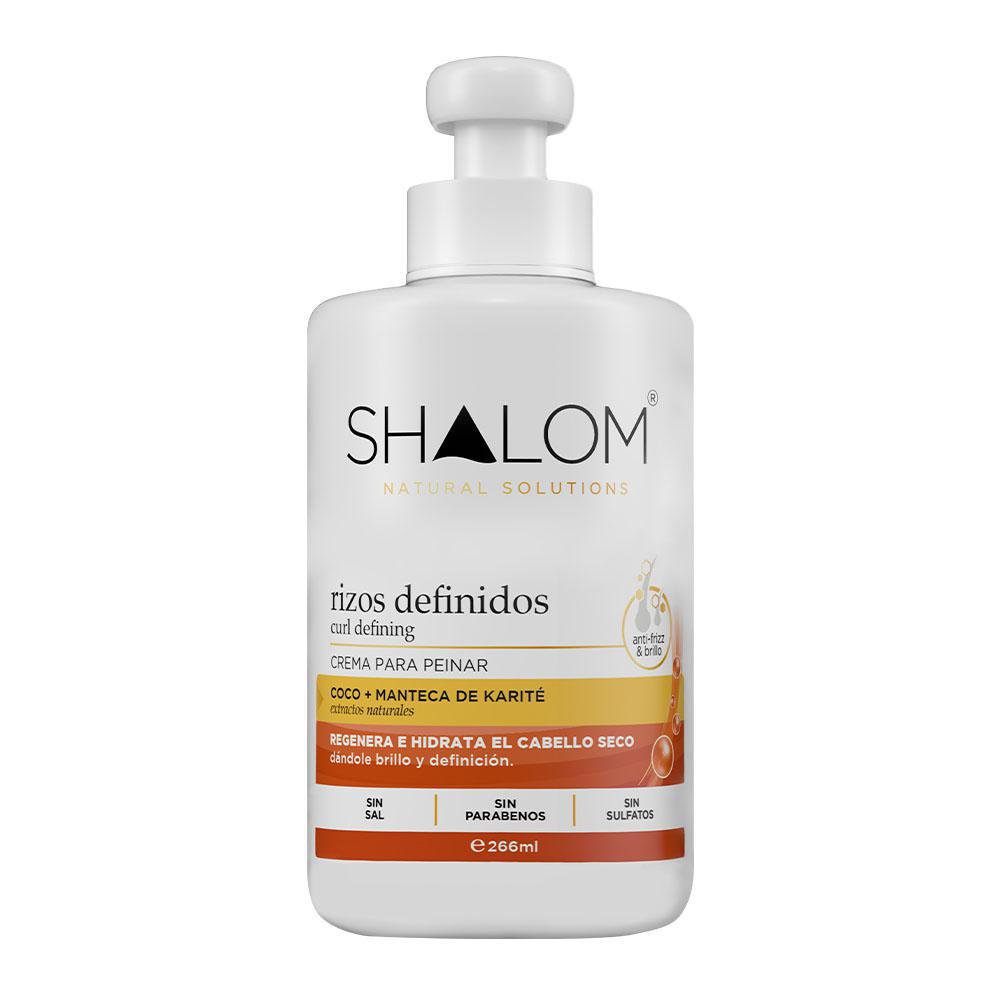 Crema Para Peinar Rizos Coco + Karite 288 Ml - Shalom - Cemaco
