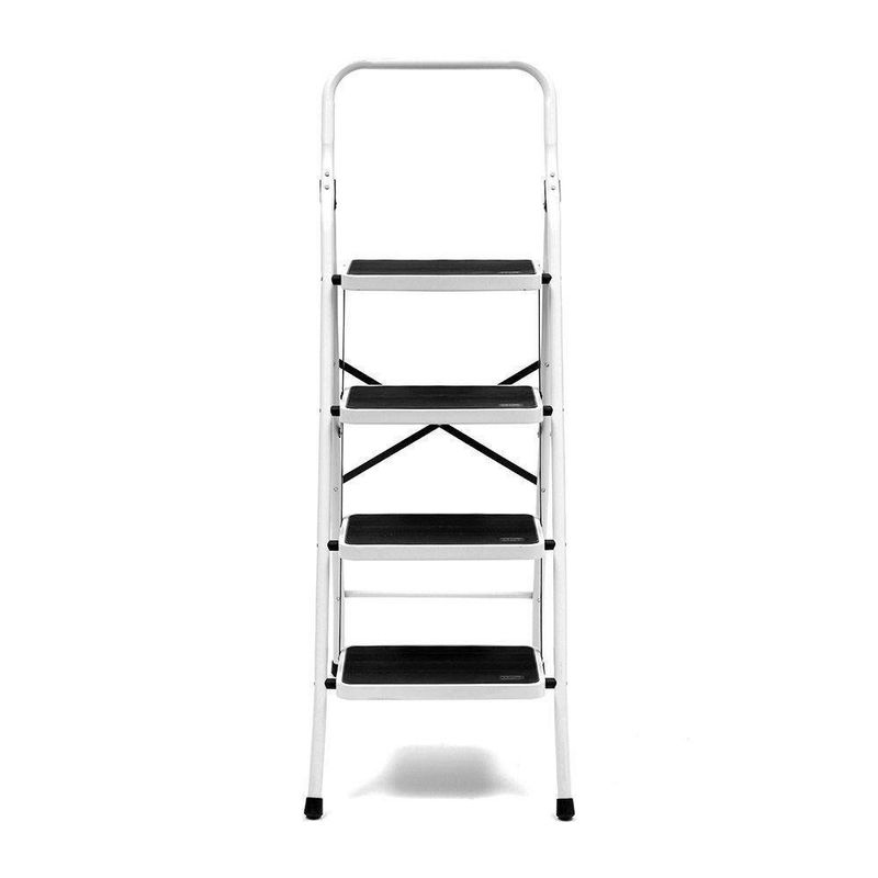 Escalera Telescopica Aluminio De 4+4 Peldaños Con Tapa Finalpvc  Antideslizante En131-4 — Firpack