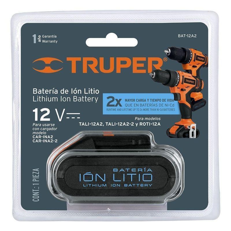 Batería Ion Litio 12V 1.5 A - Truper