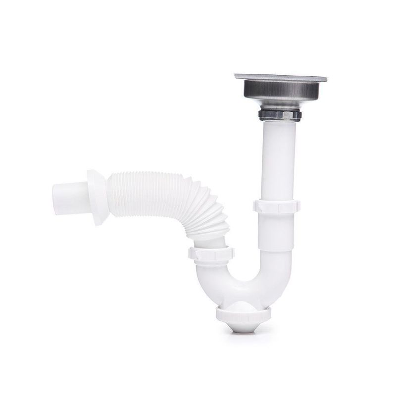 Sifón Universal Flex Con Regadera Y Contracanasta