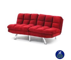 Sofá Cama Moderno Roja