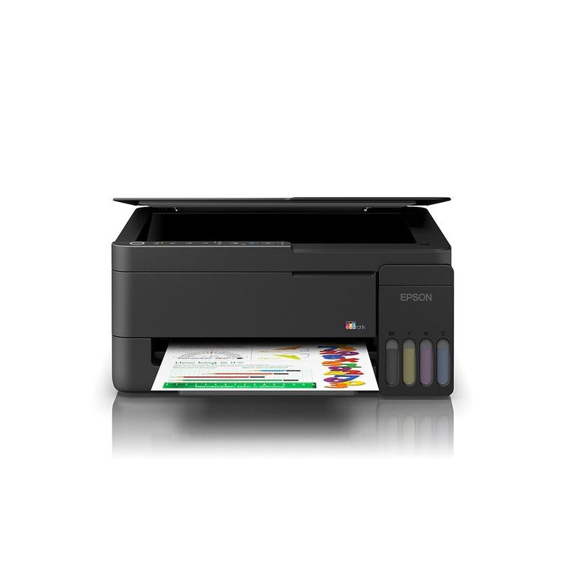 Impresora multifuncional Epson EcoTank L3350 negra con escáner y cuatro depósitos de tinta integrados