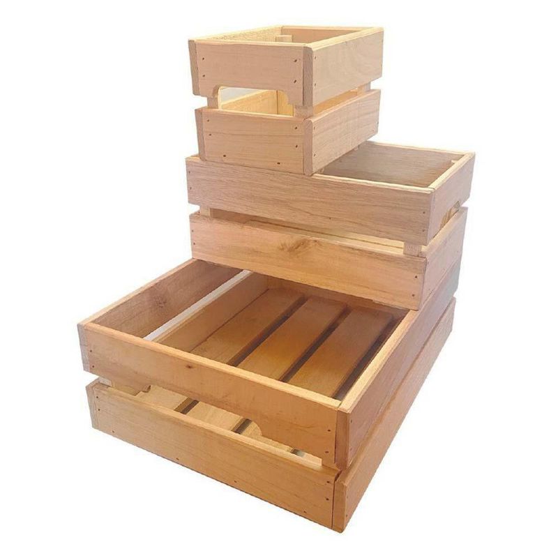  Caja de madera grande, caja de madera grande, pequeña caja de  almacenamiento de madera sólida para monedas de plata cosméticos : Hogar y  Cocina
