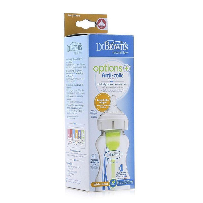 Biberon Large 150ml Dr. Brown's - Système Anti-colique, Tétine Natural Flow, Sans BPA, Pour Bébé Dès La Naissance - 3
