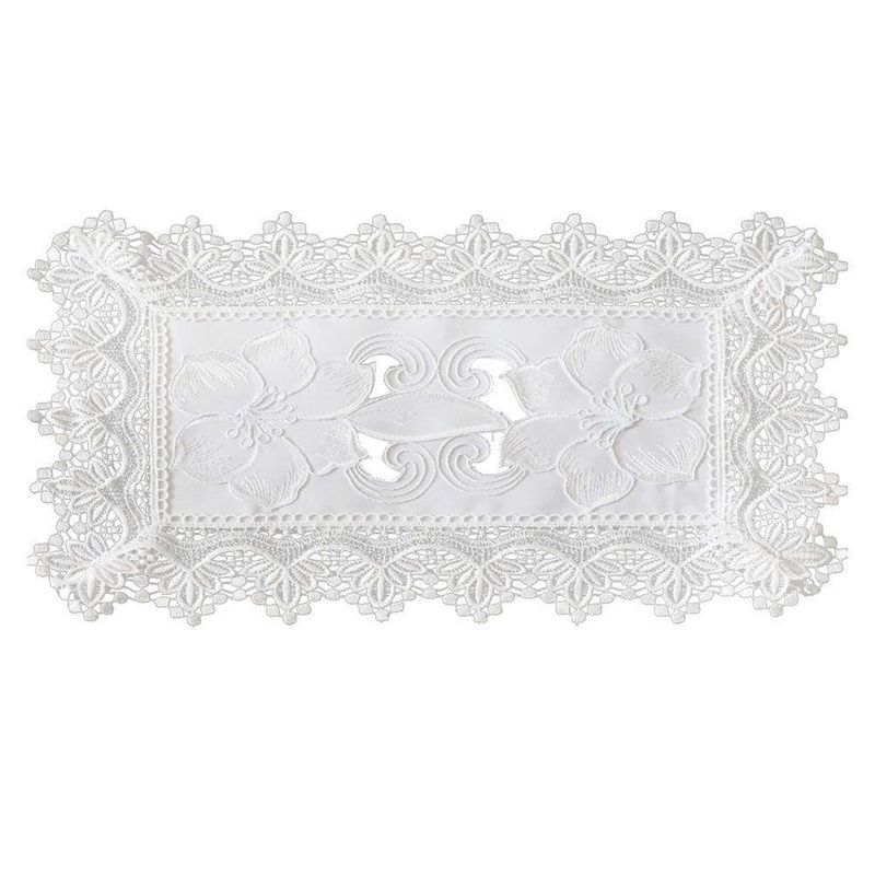 Individual 30X45 Cms Blanco Flores - Viva