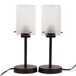 Set De 2 Lámparas De Mesa Café 2Bombillosx60Wmax - Zlumini