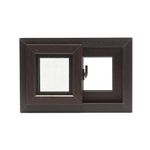 Ventana Pvc Corrediza Nogal Claro - Vitreo Varios Tamaños