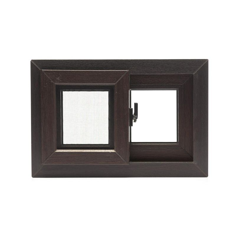 Ventana Pvc Corrediza Nogal Claro - Vitreo Varios Tamaños